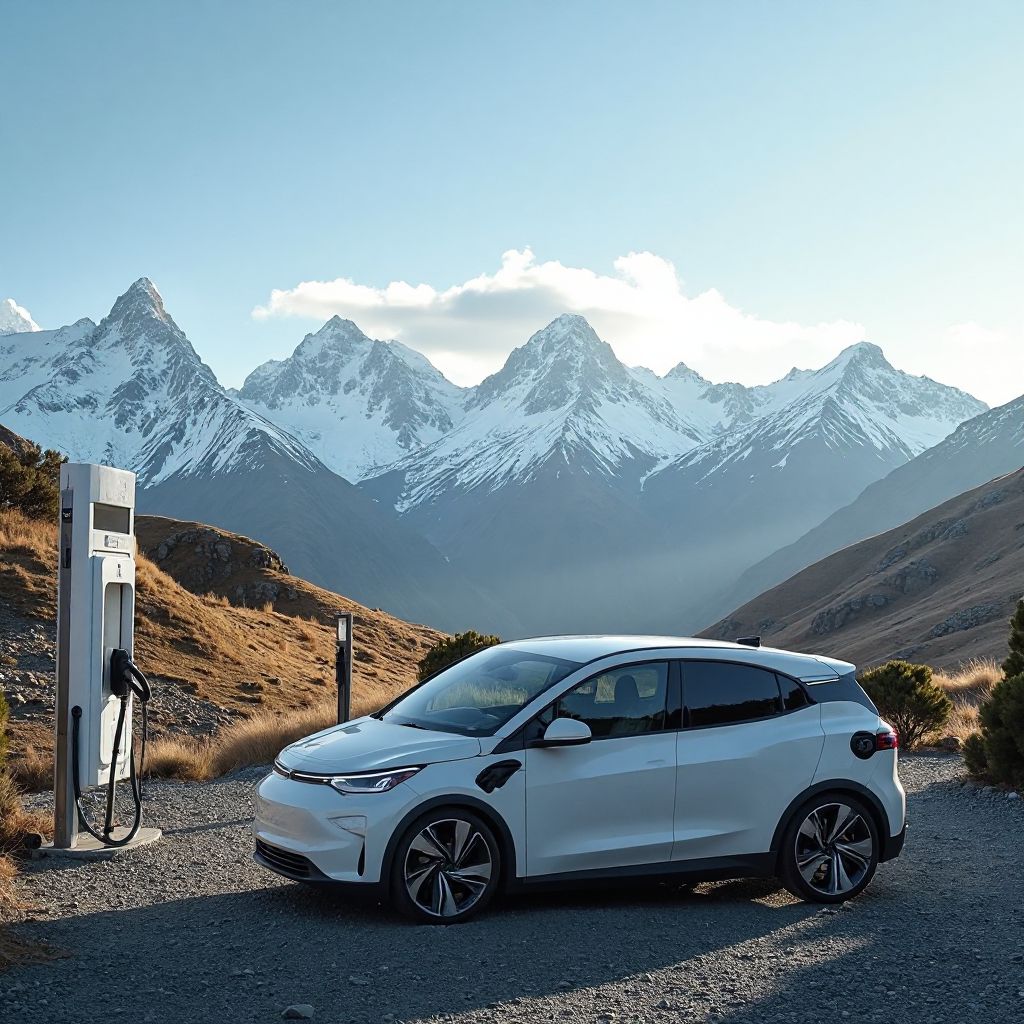 Estación de carga en ruta nacional