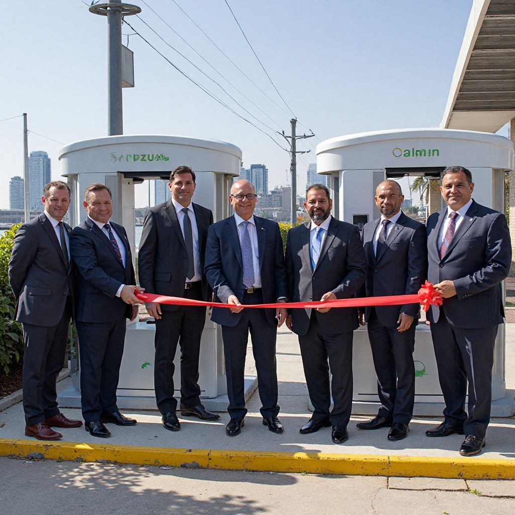 Inauguración de estación con autoridades